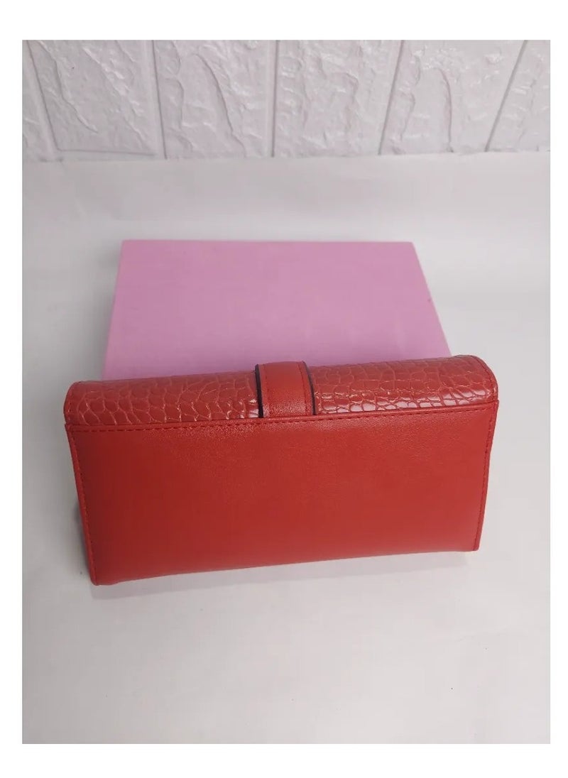 Generic - High Quality Leather Women's Wallet red - Image 1