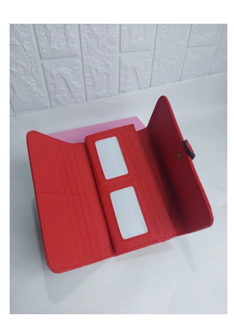 Generic - High Quality Leather Women's Wallet red - Image 1