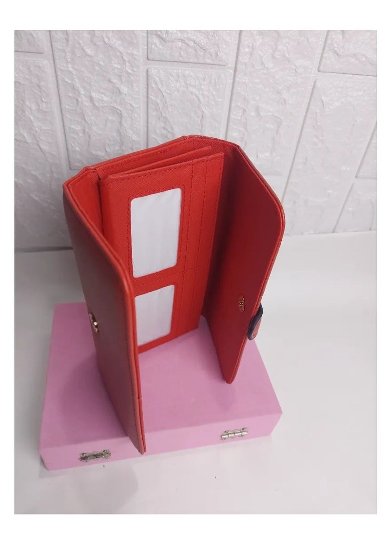 Generic - High Quality Leather Women's Wallet red - Image 1