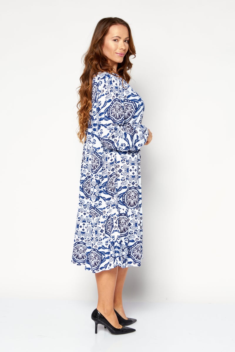 Tchibo Women Paisley Print Midi Dress, Multicolor - Image 2