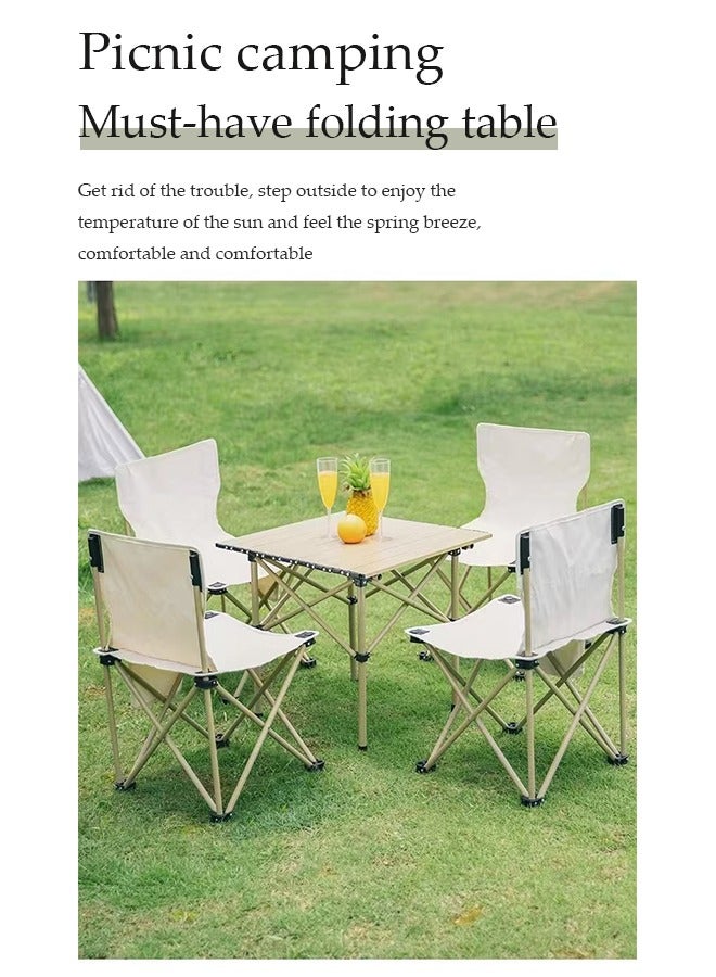 DUNISO Multifunctional Folding Table with Carry Bag,Portable Lightweight Beach Table ,With Table Top，For Picnics, Cooking, Beach, Hiking, Fishing， 35×29×40 cm - Image 4