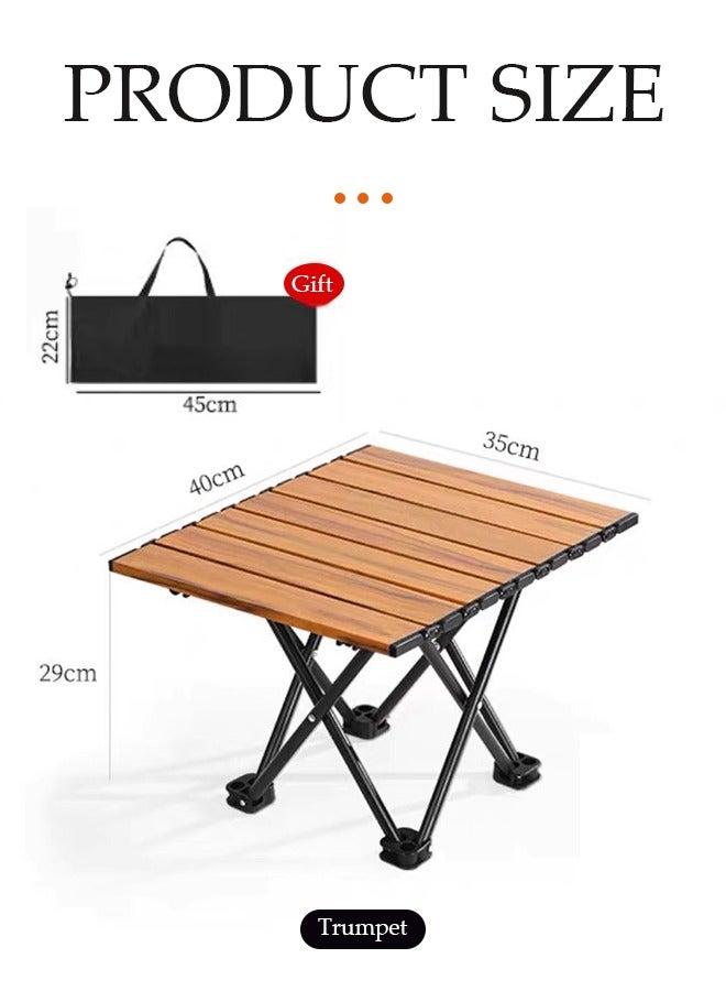 DUNISO Multifunctional Folding Table with Carry Bag,Portable Lightweight Beach Table ,With Table Top，For Picnics, Cooking, Beach, Hiking, Fishing， 35×29×40 cm - Image 2