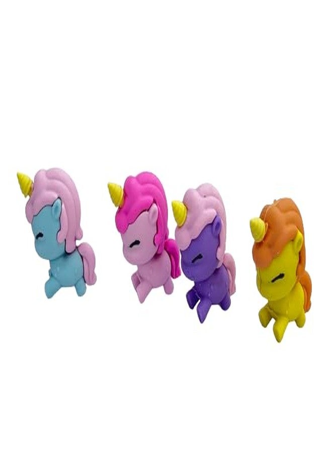 Bhavya Optic Eraser Cartoon Eraser Space Theme Eraser Set Panda Eraser Pencil Eraser Assorted Return Gift Idea (Uni Horse) - Image 1