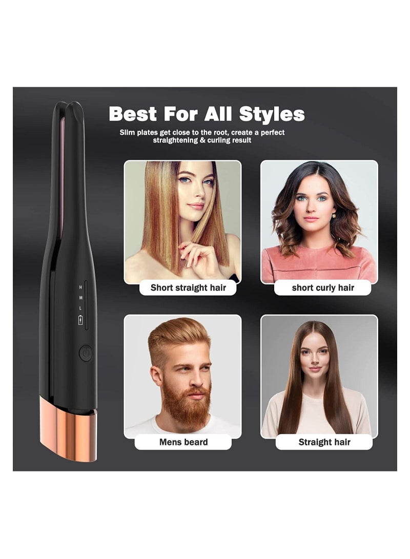 USB 2 in 1 Hair Straightener and Curler with 4800mAh Battery - Image 2