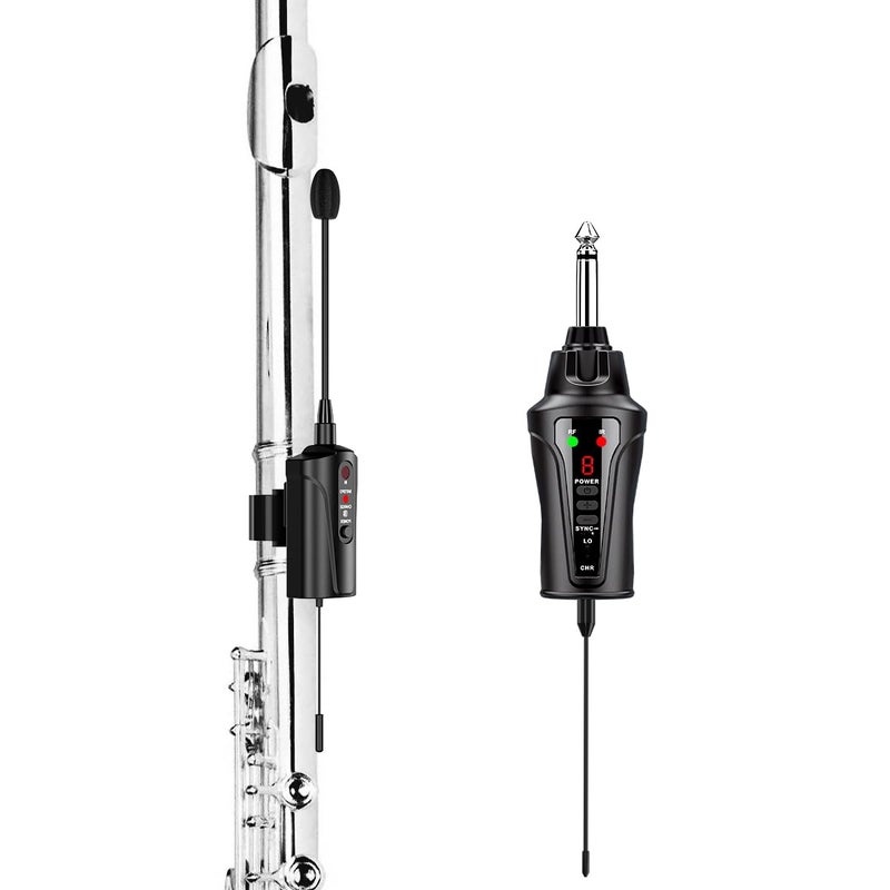 ACEMIC UHF Wireless Flute Microphone System Wireless Tieon Microphone for Flute Suitable for Live Performances PA Systems Audio Mixers and Speakers DT5 - Image 2