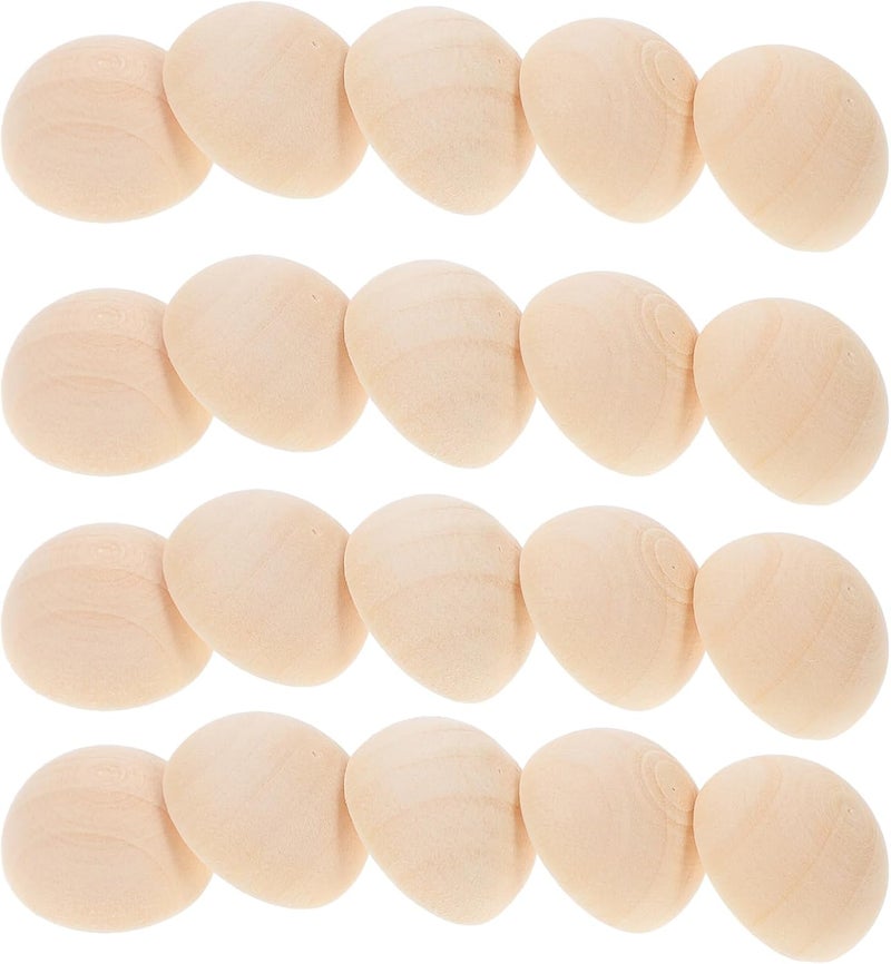 100pcs Unfinished Half Wooden Balls, Mini Hemisphere Split Wood Ball for DIY Projects, Kids Supplies, Light Yellow, 0.59 Inch (15mm) - Image 1