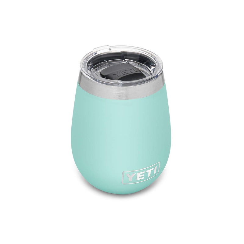 YETI كوب نبيذ YETI Rambler سعة 10 أونصات، معزول بالفراغ، من الفولاذ المقاوم للصدأ مع غطاء MagSlider، لون البحر الأخضر - Image 1