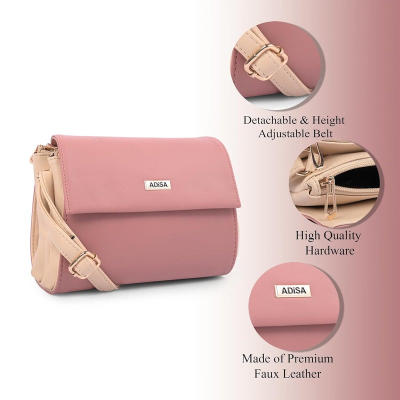 ADISA Women Girls Dual Cross Body Sling Bag (SL5158) - Image 3