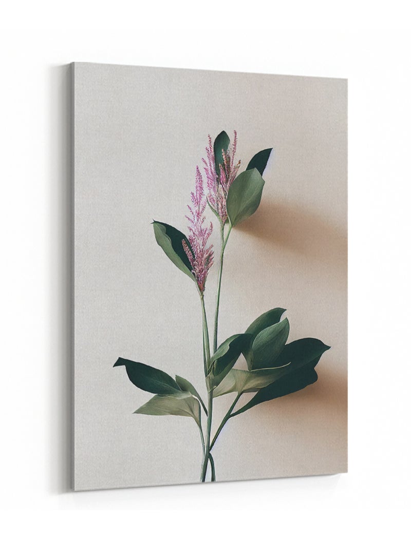 LOWHA Framed Canvas Wall Art Stretched Over Wooden Frame, Dried Flowers Bouquet Painting - Image 4