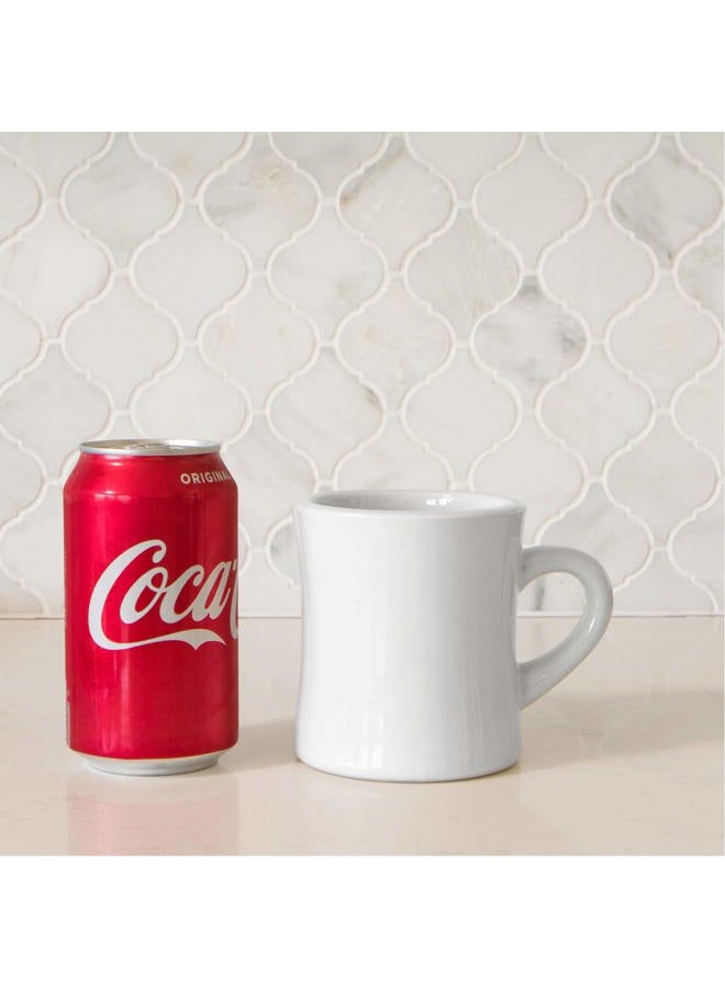 Serami Classic Super White Diner Mugs for Coffee with 11oz Capacity, Set of 4 - Image 5
