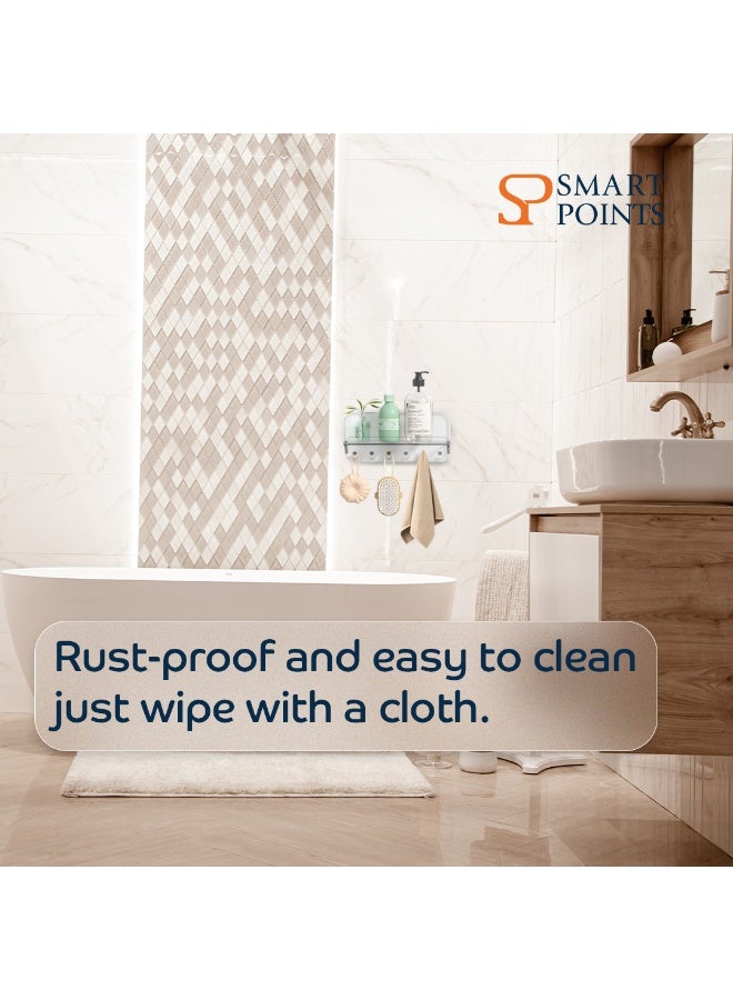 "سمارت بوينتس  " حامل مفاتيح أكريليك شفاف مع رف – رف مفاتيح جداري بـ 6 خطافات – منظم مدخل للمنزل والمكتب والممر والمطبخ – 24×11×8 سم - Image 5