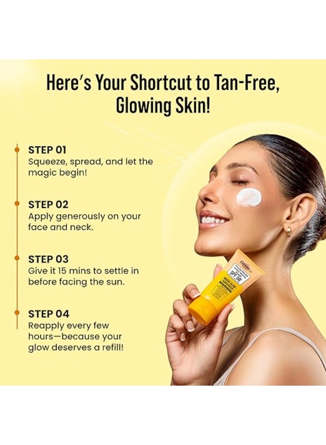 Ghar Soaps Magic Glow SPF 50+ PA++++ Mineral Sunscreen | UVA/UVB & Blue Light Protection | No White Cast, Non-Greasy (60g, Pack of 1) - Image 5