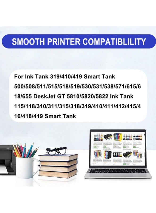 GT53XL GT52 Ink Bottle For GT53XL 135ml GT52 70ml Ink For Tank 319 410 419 500 502 508 511 514 515 518 538 571 615, prints up to 6,000 pages (black/cyan/magenta/yellow, 4-pack)  - Image 2