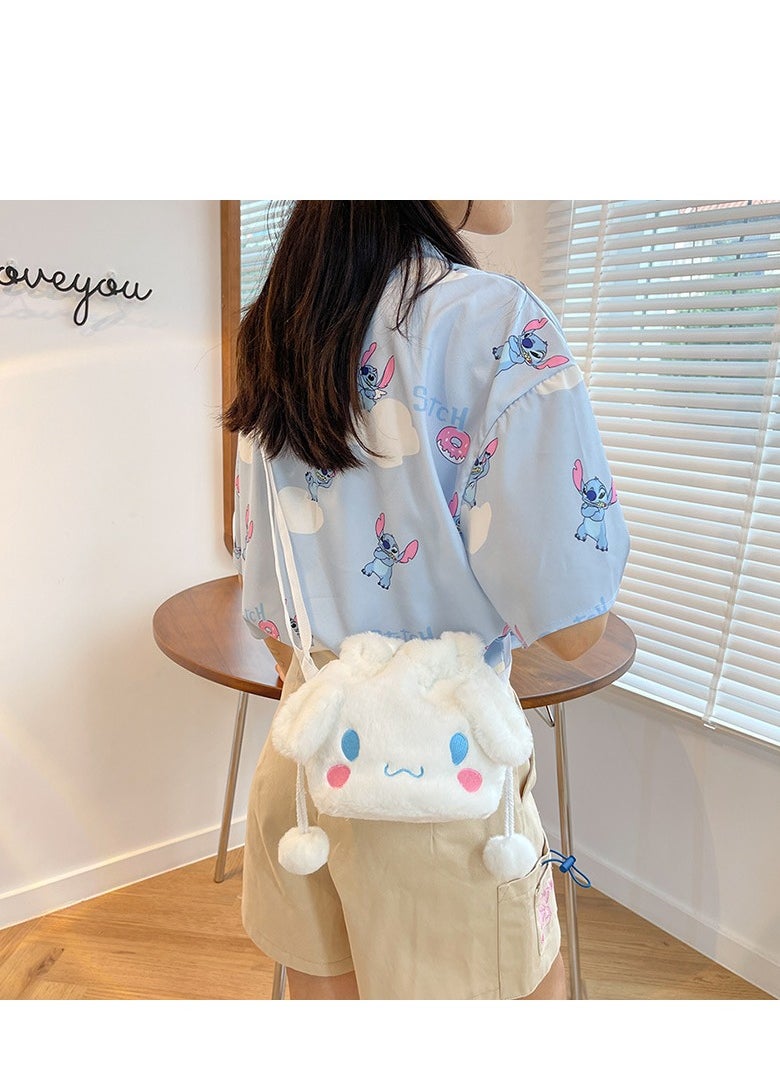 Cinnamon - Sanrio Cinnamon Shoulder Bag Plush Bag Crossbody Bag Bucket Storage Bag - Image 1