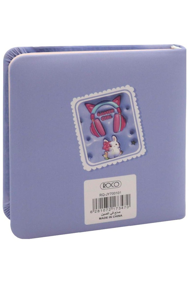 ROCO Notebook – Game Girl, 9.5 X 10 cm, 96 Sheets, Single Ruled (Colored Pages), Purple - Image 3
