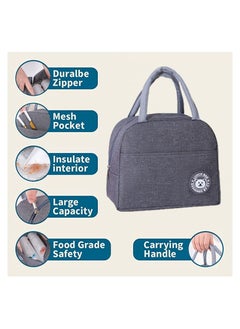 GGEROU Lunch Box Bag , Lunch Bag with Insulated Material for Women, Man, Office, School, College , Beach, Picnic, Fishing, Hiking, Travel, Cooler Tote Bag  - Image 3