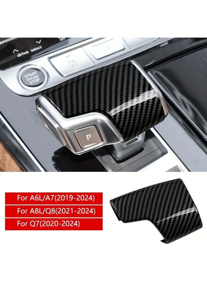 غطاء مقبض ناقل الحركة الكربوني الرياضي متوافق مع أودي A6L A7 A8L Q7 Q8 2020 2024 - Image 1