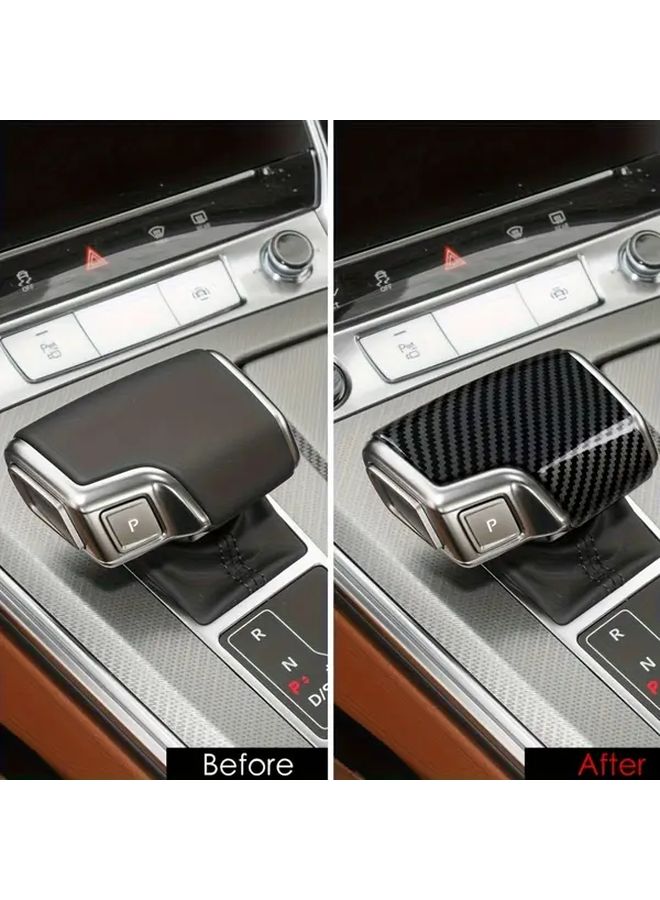 غطاء مقبض ناقل الحركة الكربوني الرياضي متوافق مع أودي A6L A7 A8L Q7 Q8 2020 2024 - Image 5