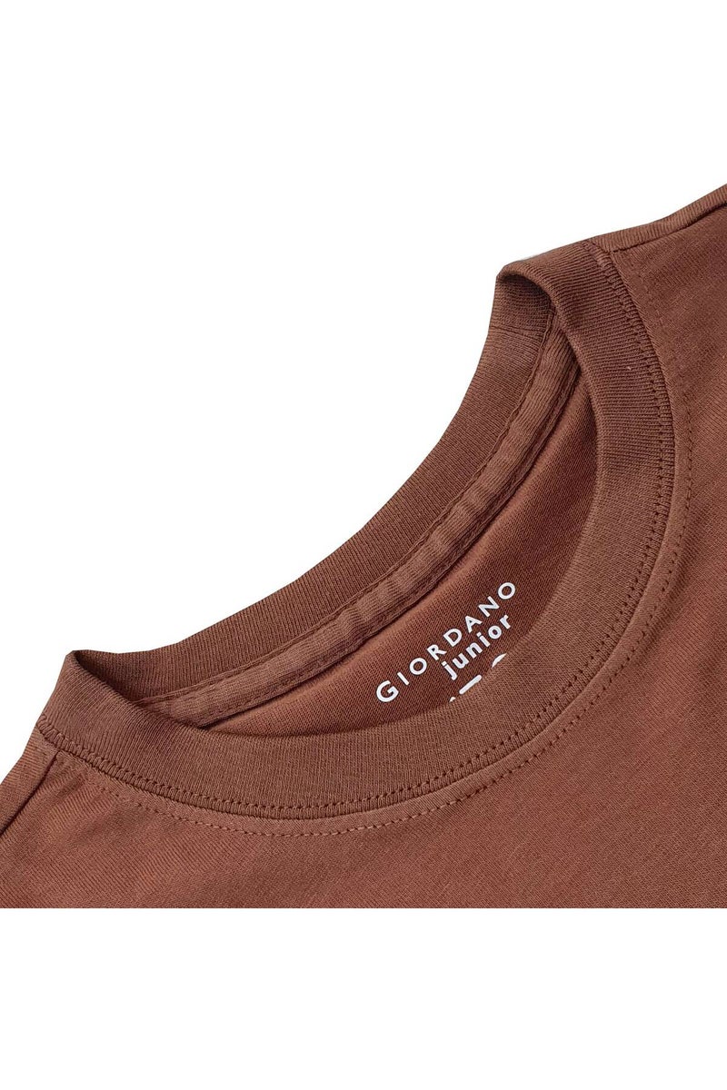 جيوردانو تيشيرت جيوردانو للأطفال باللون البني - Image 2