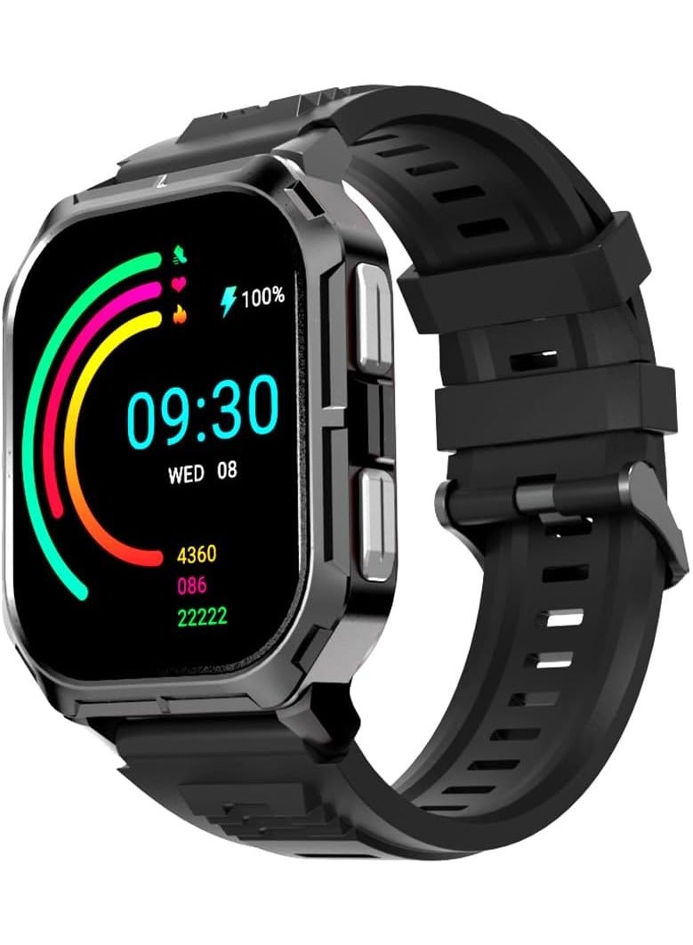HiFuture ULTRA3 2.0" IPS Display, Bluetooth Calling, Sleep & Health Fitness Tracking, Long Battery Life, IP68 Waterproof Smartwatch - Black