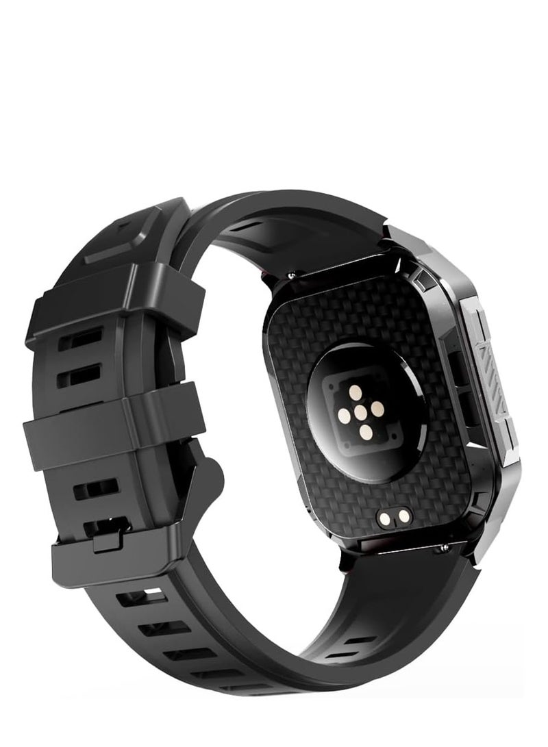 HiFuture ULTRA3 2.0" IPS Display, Bluetooth Calling, Sleep & Health Fitness Tracking, Long Battery Life, IP68 Waterproof Smartwatch - Black