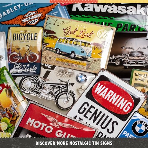 Nostalgic Art Nostalgic-Art Retro Tin Sign, 7.9" x 11.8", official license product (OLP), BMW – Parking Only White – Gift idea for car accessoires fans, Metal Plaque, Vintage design for decoration - Image 4