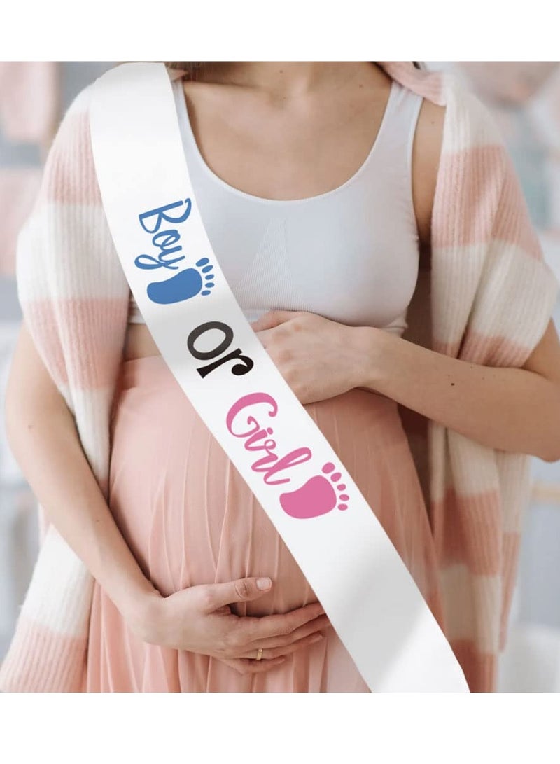 RTYY Baby Shower Sash Baby Gender Reveal Sash Boy or Girl Belt For Gender Reveal and Baby Showers Decorations  - Image 2