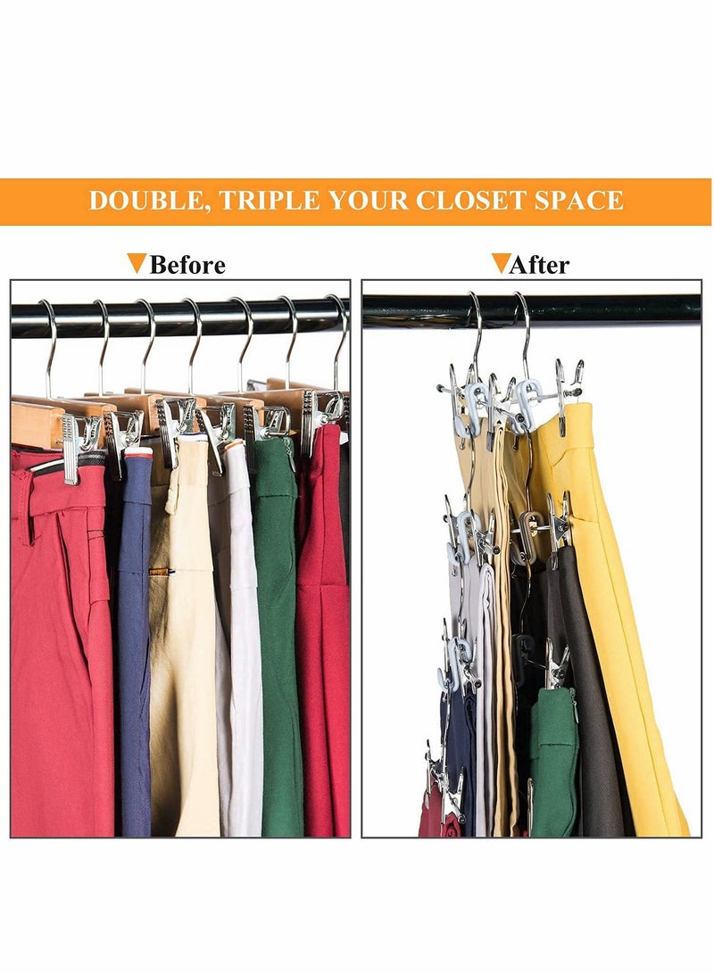 Suntown Clothes Hanger Connector Hooks, 60 PCS Outfit Hangers, Hanger Extender Clips, Cascading Hanger Hooks, Velvet Huggable Hangers Accessory, Heavy Duty Space Saving for Closet - Image 4