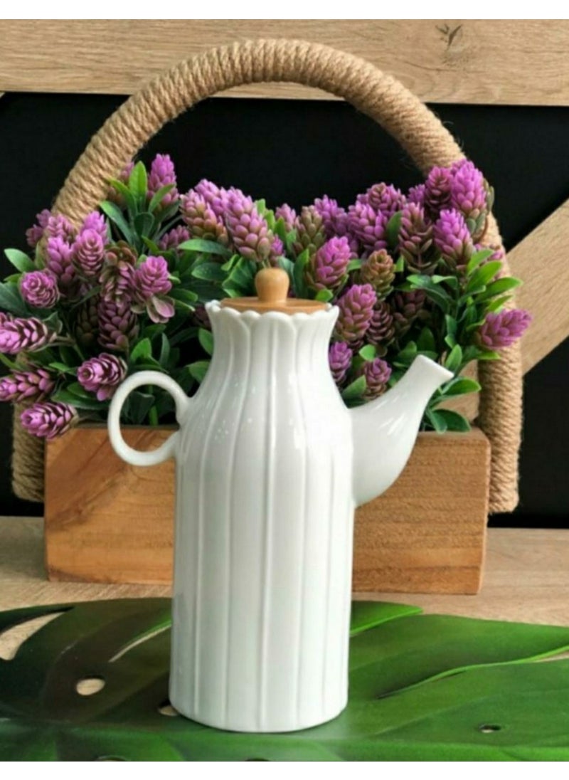Kitchen Pembelia Papatya Model 1 Lt Porcelain Oil Pot  - Image 1