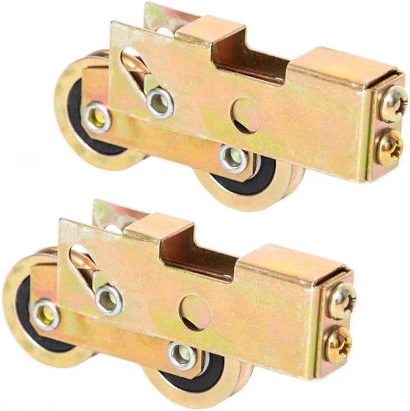 HauSun Sliding Patio Door Tandem Roller Replacement114 Inch Steel Ball Wheel Bearing120kg265lbs Load Capacity for Sliding Glass Door Screen Door 2 Pack