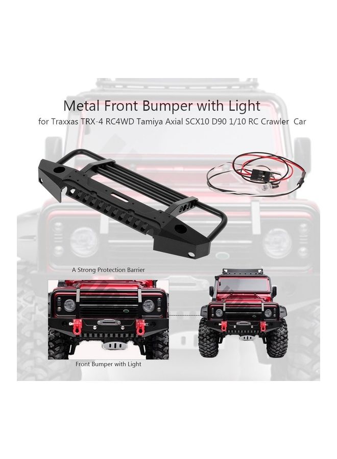 NIBEMINENT Metal Front Bumper With Light 1/10 RC Crawler Car - Image 1