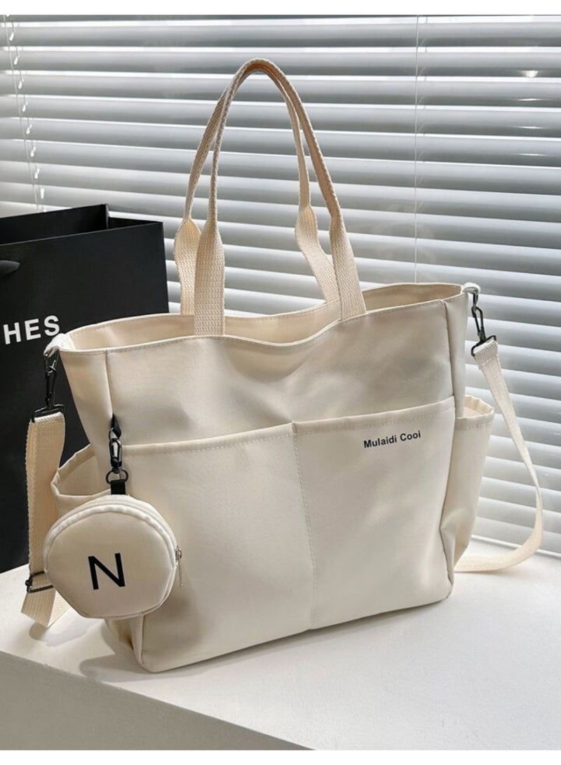 TOTE Bag waterproof , Women's Fashion Casual Versatile Multi-Pocket Rectangular Purse Suitable For Daily Use, Shopping, Commute, Shoulder Bag With Zipper Closure, Lightweight & Foldable Cloth Bag - Image 1