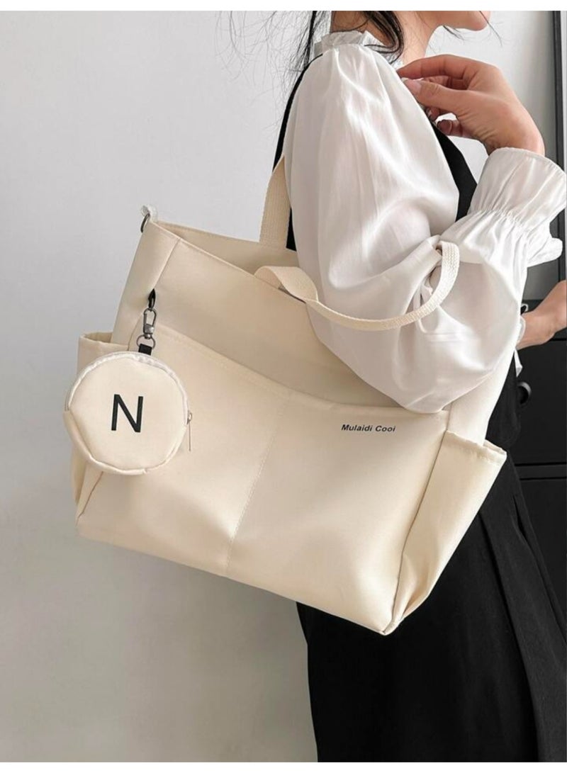 TOTE Bag waterproof , Women's Fashion Casual Versatile Multi-Pocket Rectangular Purse Suitable For Daily Use, Shopping, Commute, Shoulder Bag With Zipper Closure, Lightweight & Foldable Cloth Bag - Image 2