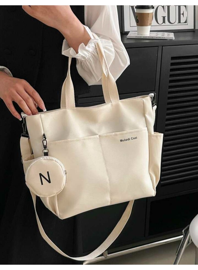 TOTE Bag waterproof , Women's Fashion Casual Versatile Multi-Pocket Rectangular Purse Suitable For Daily Use, Shopping, Commute, Shoulder Bag With Zipper Closure, Lightweight & Foldable Cloth Bag - Image 3