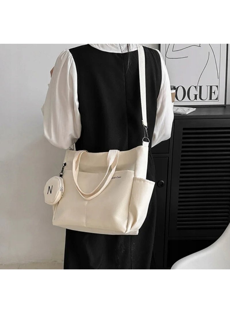 TOTE Bag waterproof , Women's Fashion Casual Versatile Multi-Pocket Rectangular Purse Suitable For Daily Use, Shopping, Commute, Shoulder Bag With Zipper Closure, Lightweight & Foldable Cloth Bag - Image 4