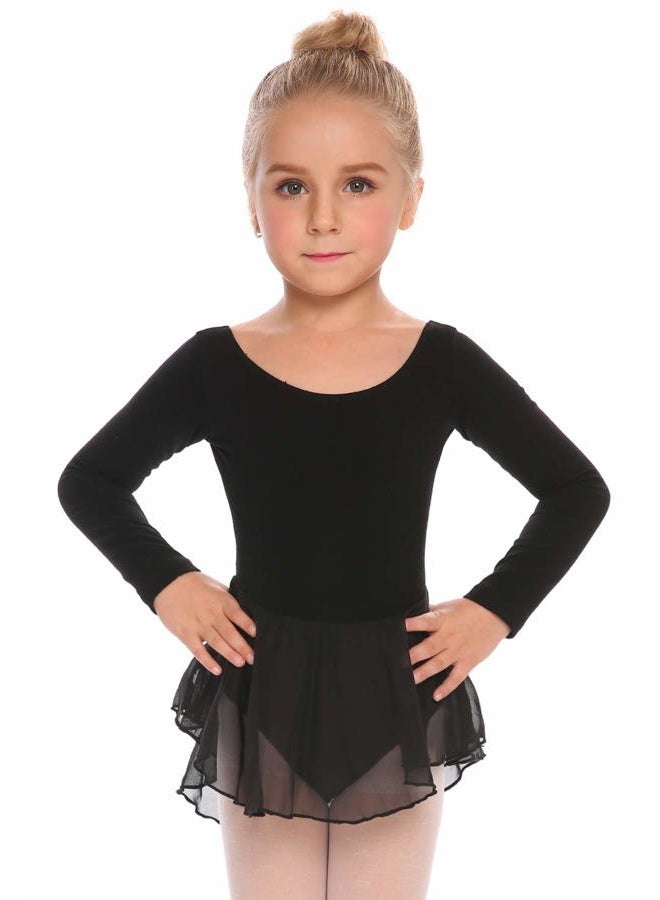 Arshiner Kids Girls Classic Long Sleeve Leotard Dance Ballet Dress - Image 2