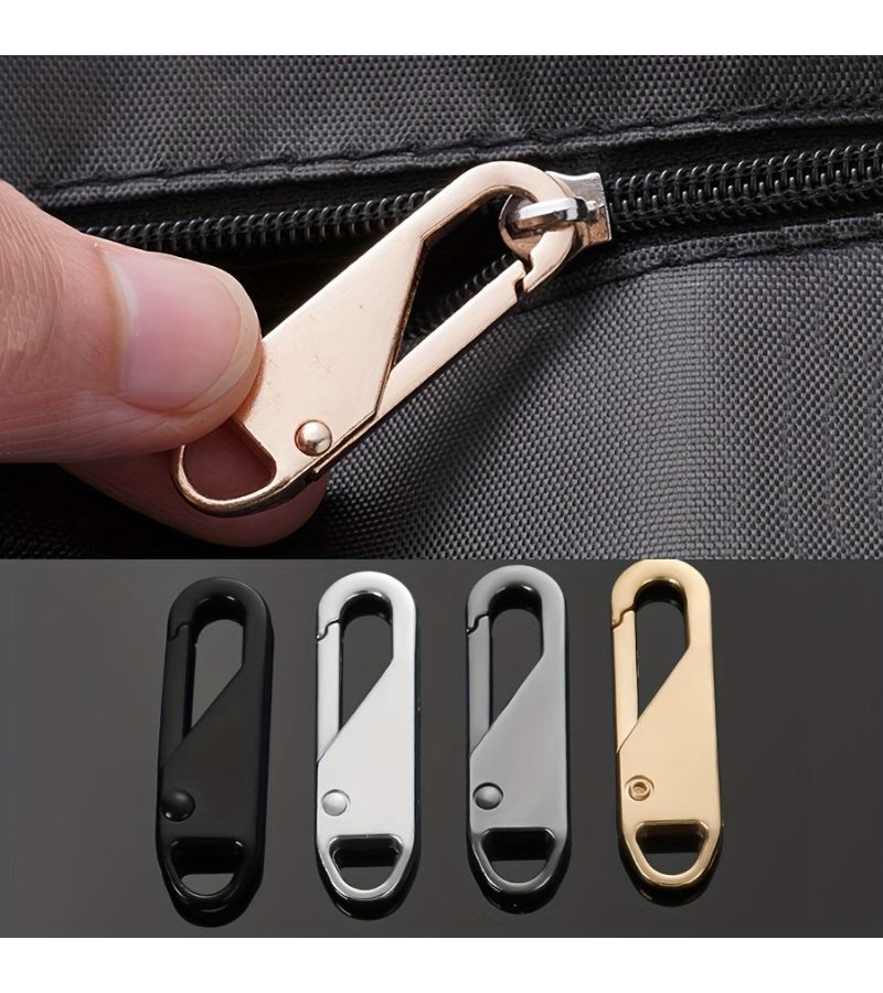 Universal Black 4pcs Quick Zipper Repair Removable Zipper Head for Bags Clothing Backpacks - Image 5