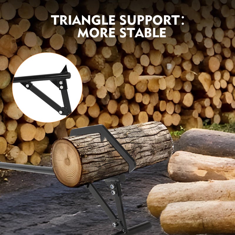 FAHKNS Timberjack Log Roller Lifter, 50.8" Long Handle Log Roller Tool, Adjustable Cant Hook Log Lifter, Ups to 25" in Dia Logging Tools, Heavy Duty Steel Log Jack for Rolling and Raising Up Logs - Image 5