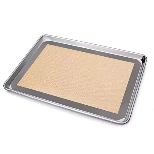 BluBasket Silicone Baking Mat NonStickSet of 2 Half Sheet Heat Resistant Liner Cookies Meats Vegetables Pastries Reusable Dishwasher Safe 2 Medium - Image 3