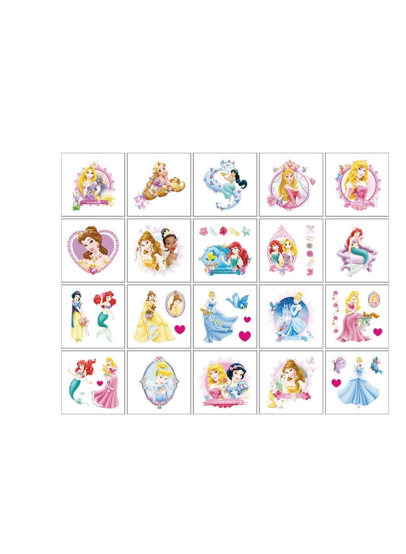 20pcs Lovely princess tattoo stickers personalized fashion holiday party gifts temporary stickers washable stickers - Image 5