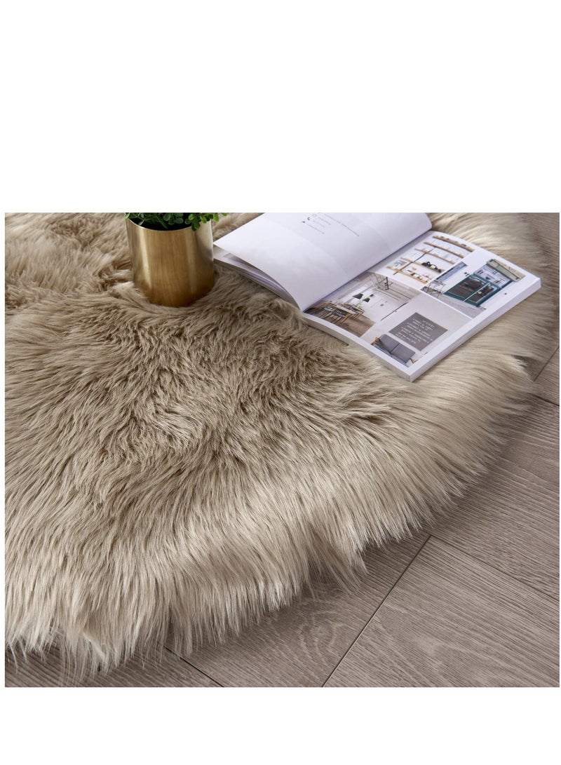 سجادة فاخرة فائقة النعومة من صوف صناعي - غير قابلة للانزلاق، مضادة للحساسية، دائرية الشكل لغرفة النوم، غرفة الأطفال، غرفة الأطفال وغرفة المعيشة - سهلة التنظيف، مريحة وأنيقة - Image 4