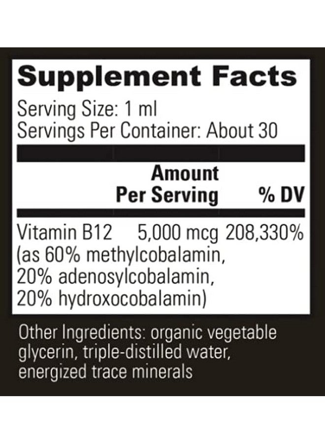 global healing center Global Healing Vitamin B12 Triblend 5000 Mcg Organic Sublingual Liquid Vitamin Drops; Methylcobalamin & Adenosylcobalamin & Hydroxo Blend For Longlasting Energy And Heart Health (1 Oz) - Image 3