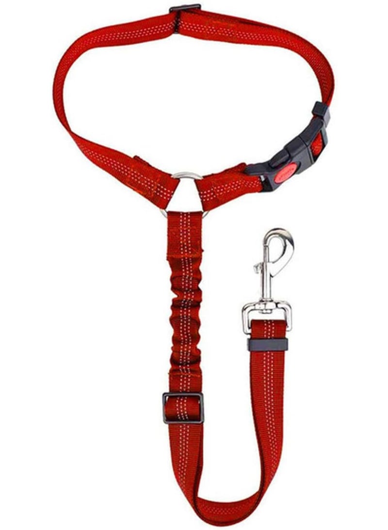 GGOOT Pet Rope Dog Seat Belt Harness Adjustable Dog Cat Safety Leads Car Seat Belt Nylon Vehicle Seatbelts for Dogs Vehicle Travel Pet Products Pet Traction Rope(Upgrade elastic 1)  - Image 1