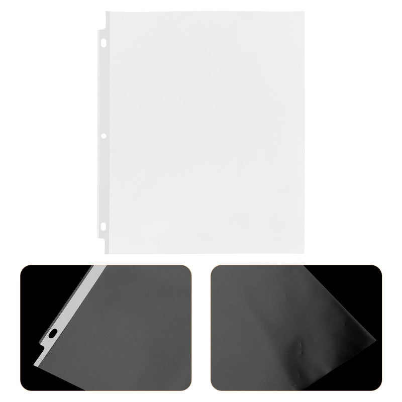 50 Pack A4 Plastic Page Protectors Punched For Binders Clear PP Document Sleeves Office Filing Supplies - Image 3
