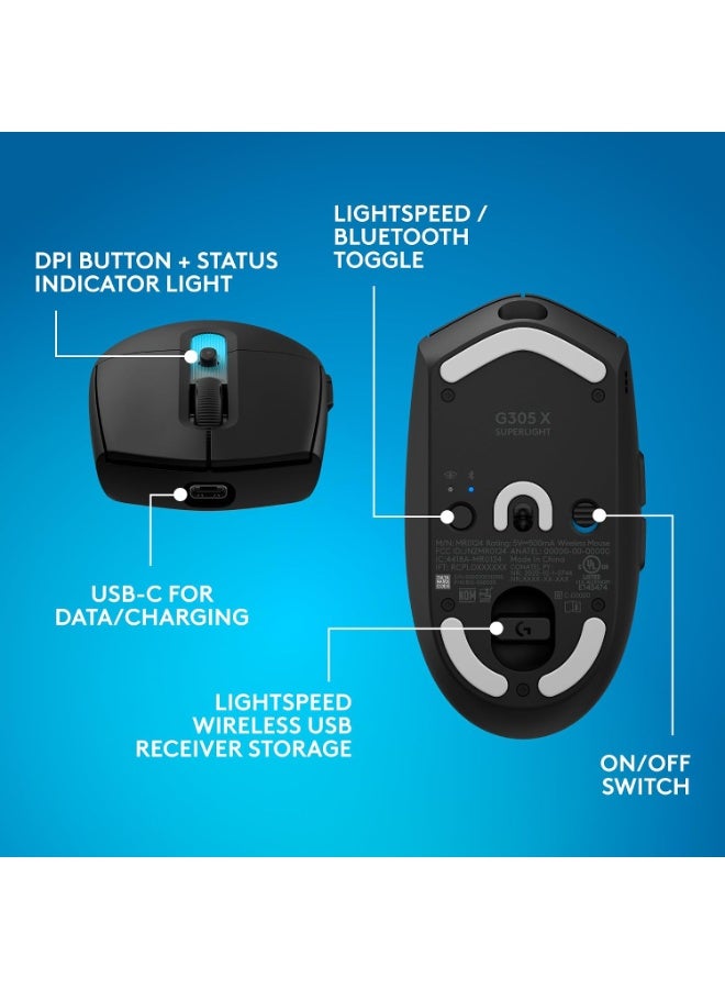 لوجيتيك ماوس الألعاب اللاسلكي Logitech G G305 X SUPERLIGHT - Image 2
