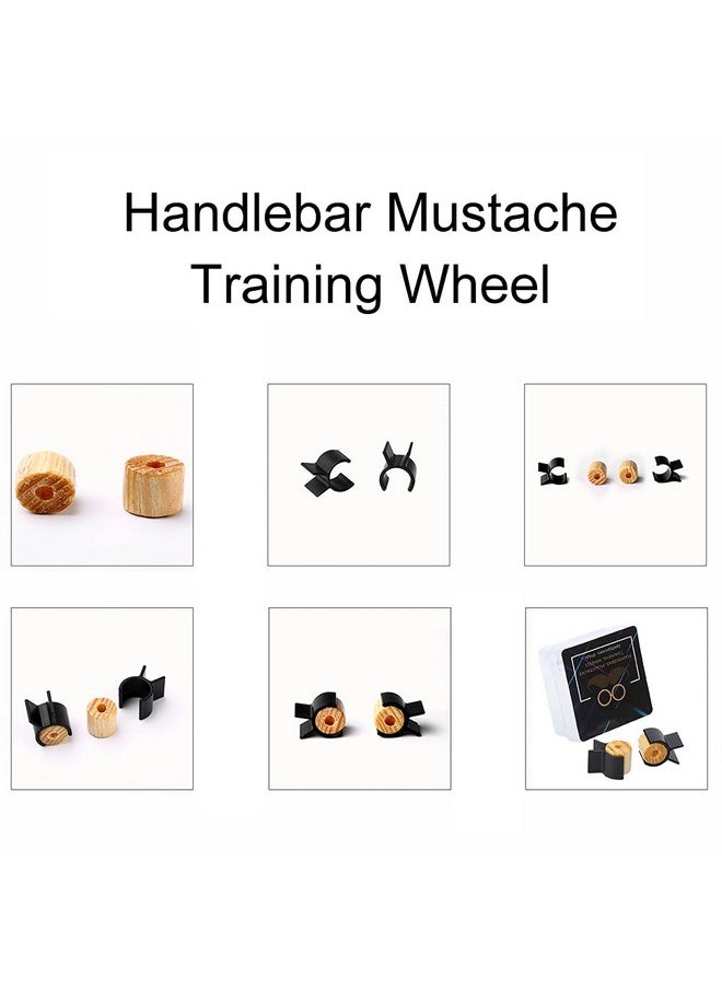 ZJchao - Mustache Training Wheels Men Handlebar Beard Styling Template Beard Shaping Tool Black Beards Template Shaping Tools Gifts For Father Boy Husband Boyfriend(Black) - Image 1