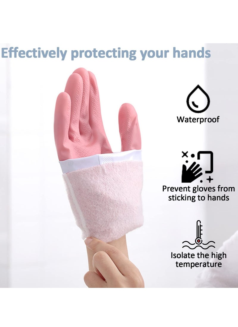 Generic 3 Pcs Rubber Dishwashing Cleaning Gloves, Waterproof, Reusable Long Kitchen Gloves, Latex Free Household Gloves for Laundry, Cleaning, Working, Gardening  - Image 3