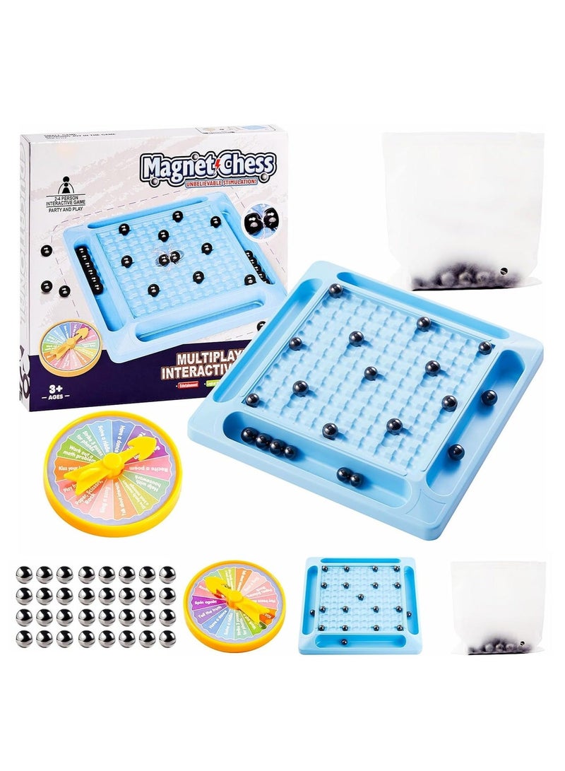 Magnetic Chess Game Set, Table Top Magnet Chess Game, Magnetic Chess Game with Stones, Develop Intelligence, Strategy Game, Family Game Party Game for Kids and Adults (32 pcs)  - Image 1