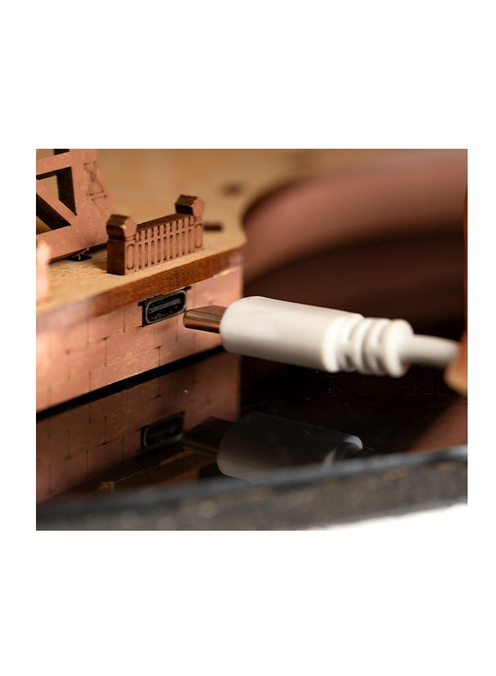 Robotime Rolife Night of the Eiffel Tower 3D Wooden Puzzle TGL01, Assembly Brain Teaser 3D Wooden Puzzle DIY Build Model Crafts Kits, Unique Gifts and Home Decor for Teens or Adults - Image 3