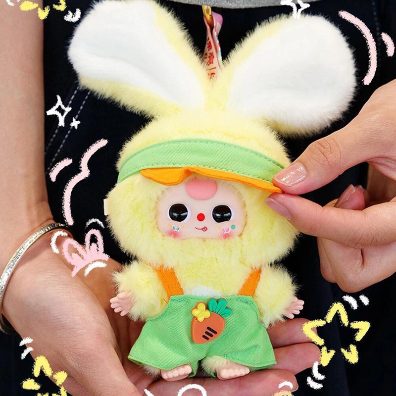 Meokro Baby Three Miniature Bunny Series Doll Box, Plush Doll Ornament Bag Pendant Toy, Vinyl Mystery Box Action Figure Birthday Toy Gift, Random 1PC - Image 5